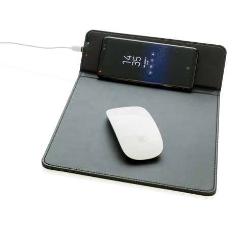 Mousepad mit Wireless-5W-Charging Funktion schwarz bedrucken, Art.-Nr. P308.941 Mousepad mit Wireless-5W-Charging Funktion schwarz bedrucken, Art.-Nr. P308.941