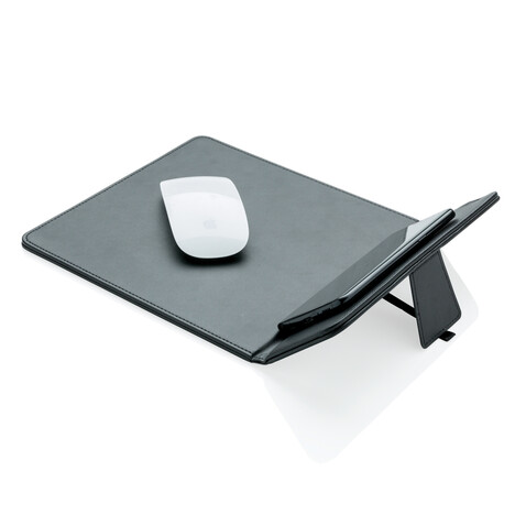 Mousepad mit Wireless-5W-Charging Funktion schwarz bedrucken, Art.-Nr. P308.941