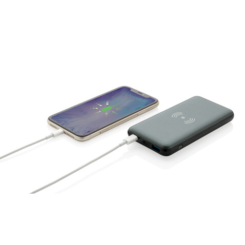 10.000 mAh FastCharging 10W Wireless Powerbank mit PD grau bedrucken, Art.-Nr. P322.142 10.000 mAh FastCharging 10W Wireless Powerbank mit PD grau bedrucken, Art.-Nr. P322.142