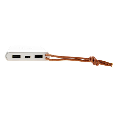 Aria 8.000 mAh 5W Wireless Charging Powerbank weiß bedrucken, Art.-Nr. P324.693