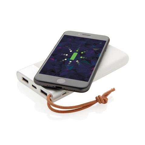 Aria 8.000 mAh 5W Wireless Charging Powerbank weiß bedrucken, Art.-Nr. P324.693