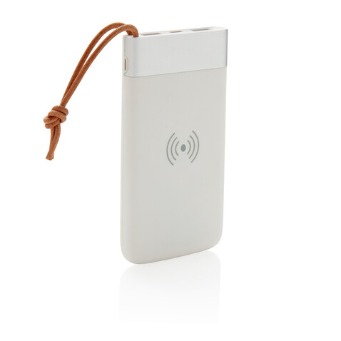 Aria 8.000 mAh 5W Wireless Charging Powerbank weiß bedrucken, Art.-Nr. P324.693