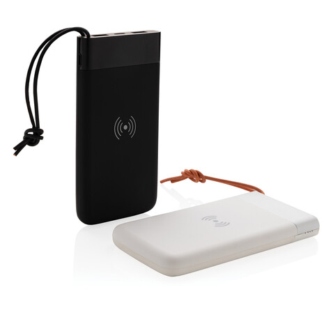 Aria 8.000 mAh 5W Wireless Charging Powerbank weiß bedrucken, Art.-Nr. P324.693