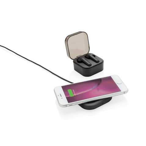 TrueWireless Ohrhörer in kabelloser Ladebox schwarz bedrucken, Art.-Nr. P329.121 TrueWireless Ohrhörer in kabelloser Ladebox schwarz bedrucken, Art.-Nr. P329.121