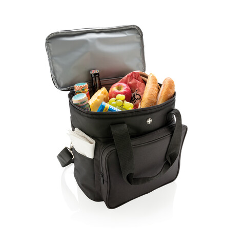 Swiss Peak Kühltasche schwarz, grau bedrucken, Art.-Nr. P422.161