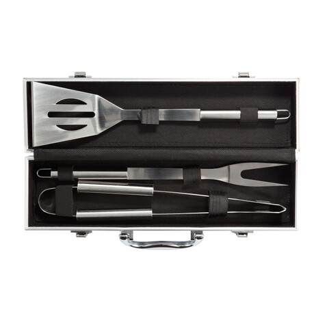Grillset Classic silber, schwarz bedrucken, Art.-Nr. P422.172 Grillset Classic silber, schwarz bedrucken, Art.-Nr. P422.172