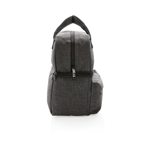 Kühltasche mit 2 isolierten Fächern grau bedrucken, Art.-Nr. P422.232