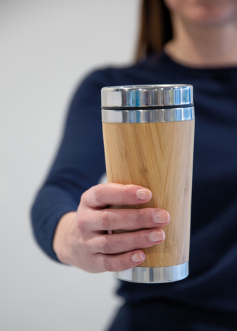 Bambus-Becher braun bedrucken, Art.-Nr. P432.309 Bambus-Becher braun bedrucken, Art.-Nr. P432.309