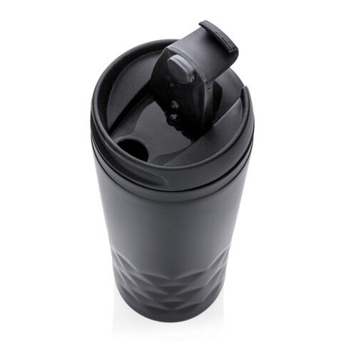 Geometrischer Becher schwarz bedrucken, Art.-Nr. P432.361 Geometrischer Becher schwarz bedrucken, Art.-Nr. P432.361