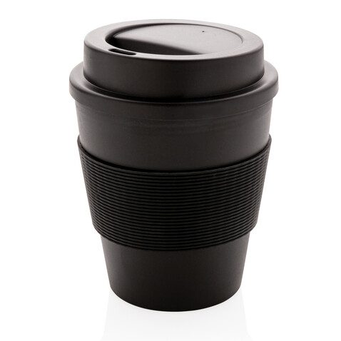 Wiederverwendbarer Kaffeebecher 350ml schwarz bedrucken, Art.-Nr. P432.681 Wiederverwendbarer Kaffeebecher 350ml schwarz bedrucken, Art.-Nr. P432.681