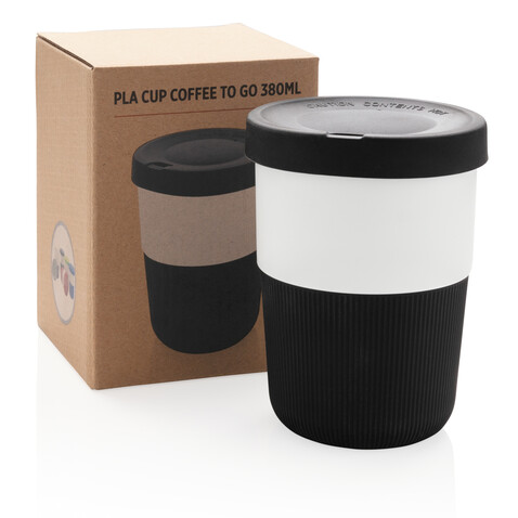 PLA Cup Coffee-To-Go 380ml schwarz bedrucken, Art.-Nr. P432.831 PLA Cup Coffee-To-Go 380ml schwarz bedrucken, Art.-Nr. P432.831