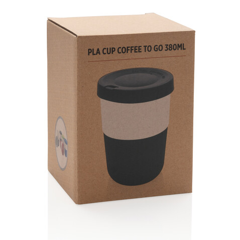 PLA Cup Coffee-To-Go 380ml schwarz bedrucken, Art.-Nr. P432.831 PLA Cup Coffee-To-Go 380ml schwarz bedrucken, Art.-Nr. P432.831