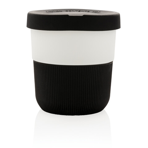 PLA Cup Coffee-To-Go 280ml schwarz bedrucken, Art.-Nr. P432.891 PLA Cup Coffee-To-Go 280ml schwarz bedrucken, Art.-Nr. P432.891