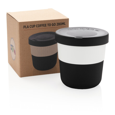 PLA Cup Coffee-To-Go 280ml schwarz bedrucken, Art.-Nr. P432.891 PLA Cup Coffee-To-Go 280ml schwarz bedrucken, Art.-Nr. P432.891