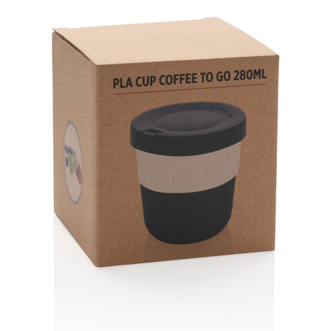 PLA Cup Coffee-To-Go 280ml schwarz bedrucken, Art.-Nr. P432.891 PLA Cup Coffee-To-Go 280ml schwarz bedrucken, Art.-Nr. P432.891