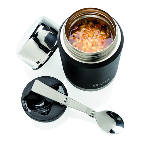 Swiss Peak Elite Kupfer Vakuum Food-Container schwarz bedrucken, Art.-Nr. P432.981