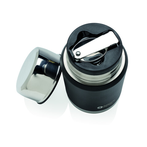 Swiss Peak Elite Kupfer Vakuum Food-Container schwarz bedrucken, Art.-Nr. P432.981