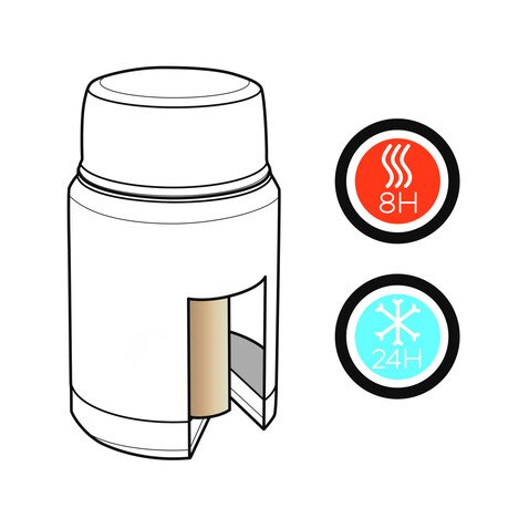 Swiss Peak Elite Kupfer Vakuum Food-Container schwarz bedrucken, Art.-Nr. P432.981