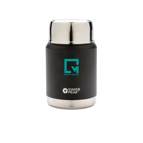 Swiss Peak Elite Kupfer Vakuum Food-Container schwarz bedrucken, Art.-Nr. P432.981