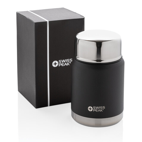 Swiss Peak Elite Kupfer Vakuum Food-Container schwarz bedrucken, Art.-Nr. P432.981