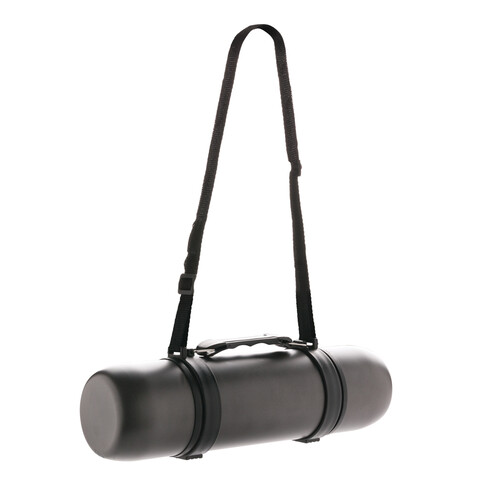 Thermosflasche mit 2 Bechern grau bedrucken, Art.-Nr. P433.330