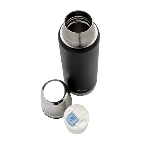 Swiss Peak Elite 1l Kupfer Vakuum Flasche schwarz bedrucken, Art.-Nr. P433.361