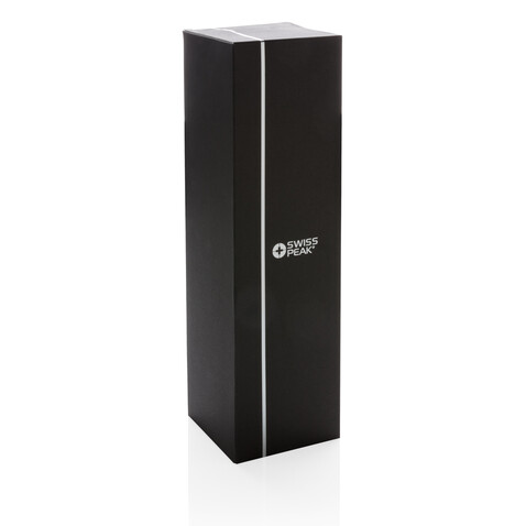 Swiss Peak Elite 1l Kupfer Vakuum Flasche schwarz bedrucken, Art.-Nr. P433.361