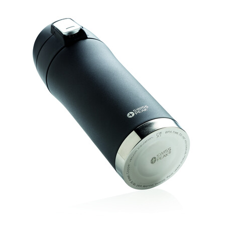 Swiss Peak Elite Kupfer Vakuum Becher schwarz bedrucken, Art.-Nr. P433.371 Swiss Peak Elite Kupfer Vakuum Becher schwarz bedrucken, Art.-Nr. P433.371