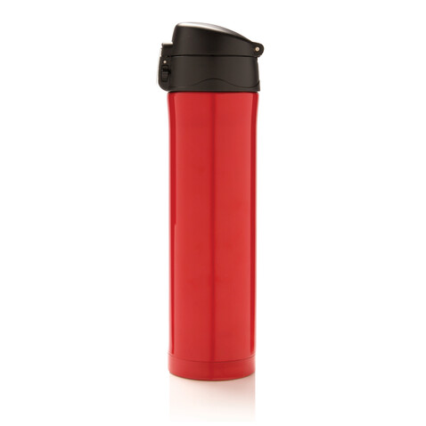 Easy Lock Vakuum Flasche rot, schwarz bedrucken, Art.-Nr. P433.994 Easy Lock Vakuum Flasche rot, schwarz bedrucken, Art.-Nr. P433.994