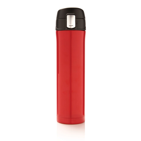 Easy Lock Vakuum Flasche rot, schwarz bedrucken, Art.-Nr. P433.994 Easy Lock Vakuum Flasche rot, schwarz bedrucken, Art.-Nr. P433.994