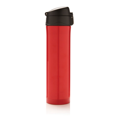 Easy Lock Vakuum Flasche rot, schwarz bedrucken, Art.-Nr. P433.994 Easy Lock Vakuum Flasche rot, schwarz bedrucken, Art.-Nr. P433.994