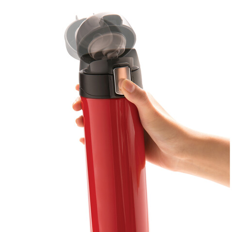 Easy Lock Vakuum Flasche rot, schwarz bedrucken, Art.-Nr. P433.994 Easy Lock Vakuum Flasche rot, schwarz bedrucken, Art.-Nr. P433.994