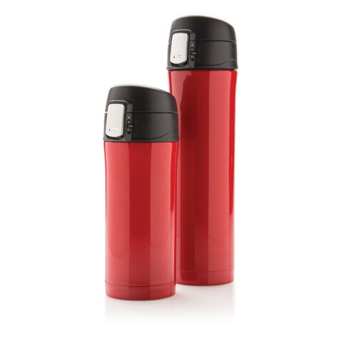 Easy Lock Vakuum Flasche rot, schwarz bedrucken, Art.-Nr. P433.994 Easy Lock Vakuum Flasche rot, schwarz bedrucken, Art.-Nr. P433.994
