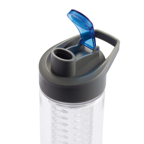 Wasserflasche mit Aromafach blau bedrucken, Art.-Nr. P436.055 Wasserflasche mit Aromafach blau bedrucken, Art.-Nr. P436.055