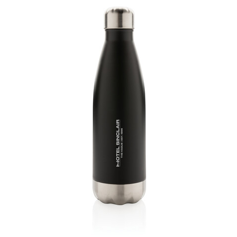 Vakuumisolierte Stainless Steel Flasche schwarz bedrucken, Art.-Nr. P436.491 Vakuumisolierte Stainless Steel Flasche schwarz bedrucken, Art.-Nr. P436.491