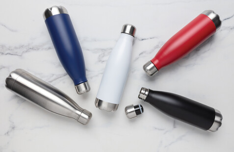 Vakuumisolierte Stainless Steel Flasche schwarz bedrucken, Art.-Nr. P436.491 Vakuumisolierte Stainless Steel Flasche schwarz bedrucken, Art.-Nr. P436.491