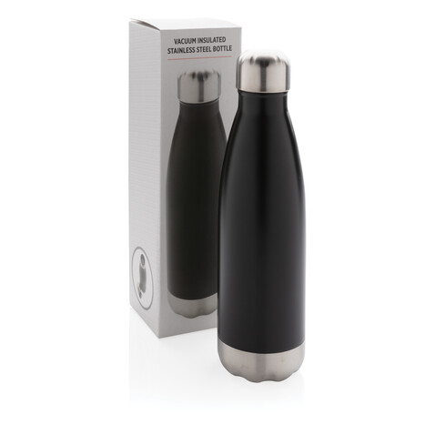 Vakuumisolierte Stainless Steel Flasche schwarz bedrucken, Art.-Nr. P436.491 Vakuumisolierte Stainless Steel Flasche schwarz bedrucken, Art.-Nr. P436.491