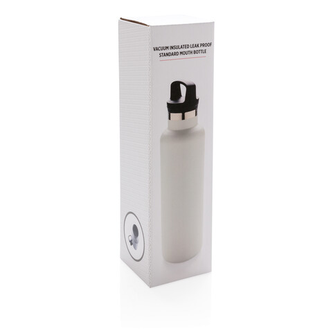 Auslaufsichere Vakuumflasche off white bedrucken, Art.-Nr. P436.663