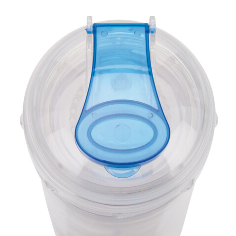 Wasserflasche mit Aromafach blau bedrucken, Art.-Nr. P436.815