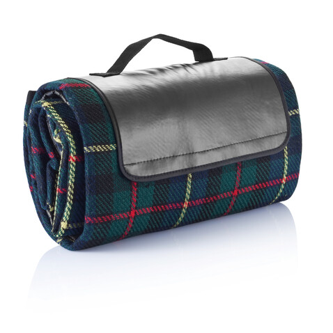 Tartan Picknickdecke schwarz bedrucken, Art.-Nr. P459.610