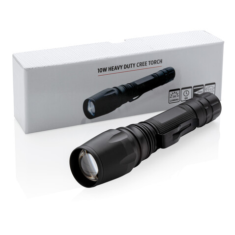 10W Cree Taschenlampe schwarz bedrucken, Art.-Nr. P513.431 10W Cree Taschenlampe schwarz bedrucken, Art.-Nr. P513.431