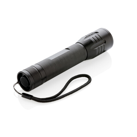 Große 3W Cree Taschenlampe schwarz bedrucken, Art.-Nr. P513.461