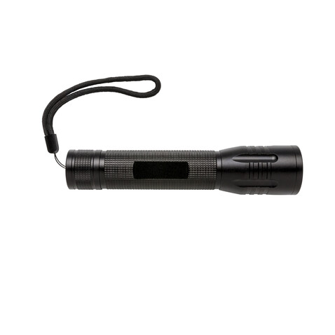 Große 3W Cree Taschenlampe schwarz bedrucken, Art.-Nr. P513.461