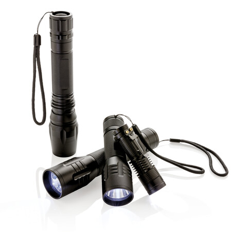 Kompakte 3W Cree Taschenlampe schwarz bedrucken, Art.-Nr. P513.571 Kompakte 3W Cree Taschenlampe schwarz bedrucken, Art.-Nr. P513.571