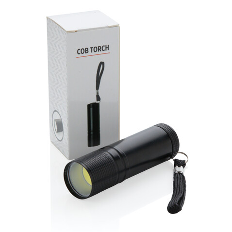 COB Taschenlampe schwarz bedrucken, Art.-Nr. P513.821 COB Taschenlampe schwarz bedrucken, Art.-Nr. P513.821