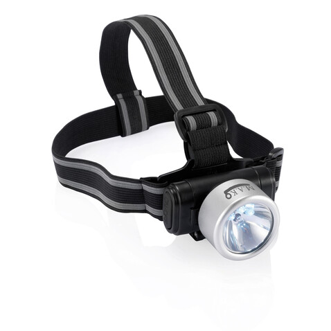 Everest Kopflampe silber, schwarz bedrucken, Art.-Nr. P518.020 Everest Kopflampe silber, schwarz bedrucken, Art.-Nr. P518.020