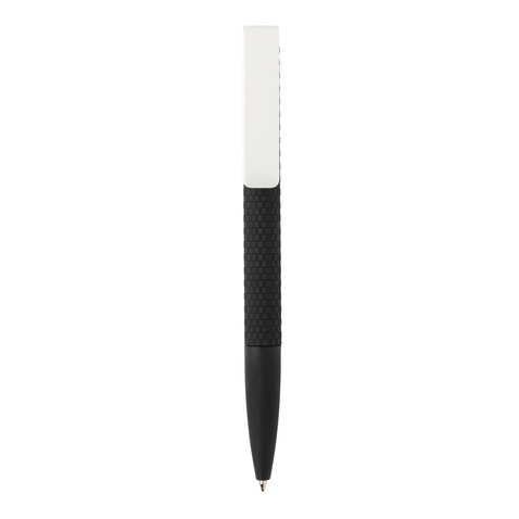 X7 Stift mit Smooth-Touch schwarz, weiß bedrucken, Art.-Nr. P610.631