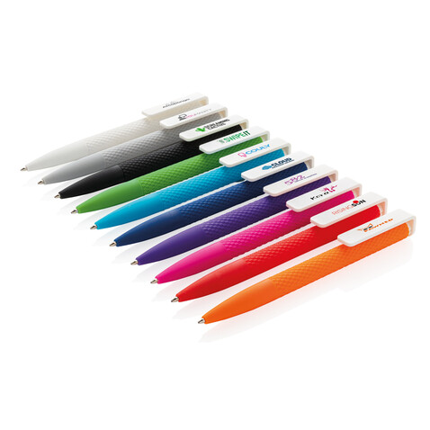 X7 Stift mit Smooth-Touch schwarz, weiß bedrucken, Art.-Nr. P610.631