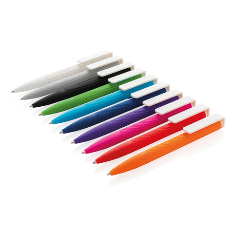 X7 Stift mit Smooth-Touch schwarz, weiß bedrucken, Art.-Nr. P610.631
