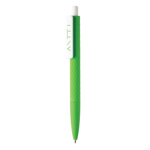 X3-Stift mit Smooth-Touch grün, weiß bedrucken, Art.-Nr. P610.967 X3-Stift mit Smooth-Touch grün, weiß bedrucken, Art.-Nr. P610.967